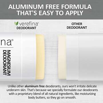 Verefina Aluminum Free Deodorant For Men & Women | All Natural | Hypoallergenic | Paraben Free | Non Toxic | Cruelty Free | Vegan | Natural Deodorant For Sensitive Skin | 3 Oz Stick