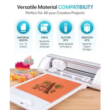 Silhouette Cameo 5 Bundle - Professional Vinyl Cutter Machine, 38 Adhesive Vinyl Rolls & AutoBlade -...