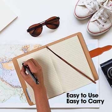 The Amazing Office World Map Refillable Journal – 5x8 Writing Notebook with Strong Clasp and 200 Lined Pages | Personal Diary, Travel Journal, or Gift for Women and Men