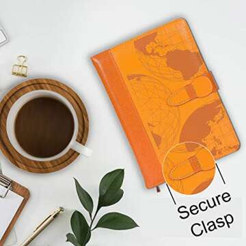 The Amazing Office World Map Refillable Journal – 5x8 Writing Notebook with Strong Clasp and 200 Lined Pages | Personal Diary, Travel Journal, or Gift for Women and Men