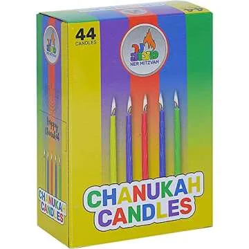 Ner Mitzvah Menorah Set for Hanukkah - Jewish Star Hanukkah Menorah Set - Sleek Wireframe Menora, Chanukah Candles, Dreidels, Play Coins, & Hanukkah Guide