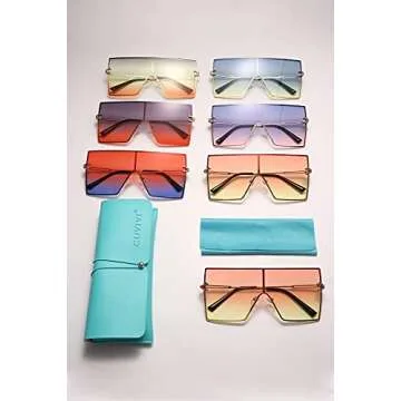 GUVIVI Futuristic Oversized Wrap-Around Sunglasses for All