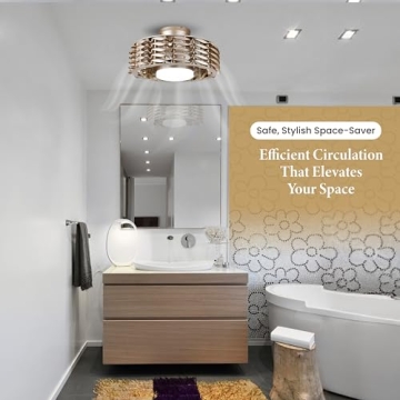 OCEANO Bladeless Ceiling Fan with Lights & Remote 23"