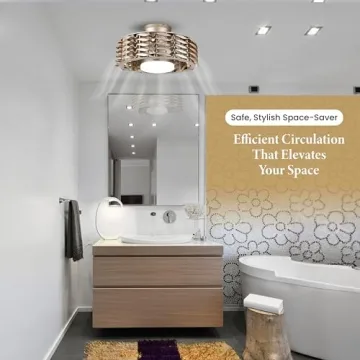 OCEANO Bladeless Ceiling Fan with Lights & Remote 23"