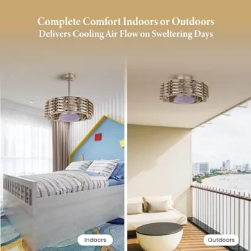 OCEANO Bladeless Ceiling Fan with Lights & Remote 23"