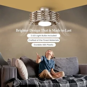 OCEANO Bladeless Ceiling Fan with Lights & Remote 23"