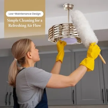 OCEANO Bladeless Ceiling Fan with Lights & Remote 23"