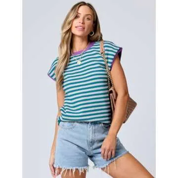 ANRABESS Women's Summer Cap Sleeve Sweater - Trendy & Comfortable