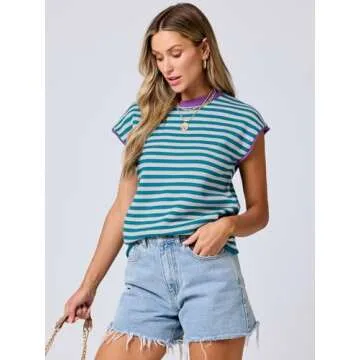 Stylish ANRABESS Women's Summer Cap Sleeve Sweater for Every Occasion