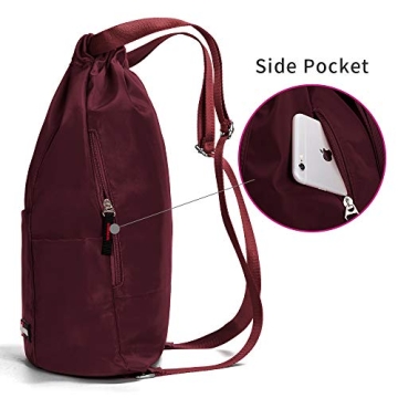 ZOORON Waterproof Drawstring Gym Backpack for All Activities