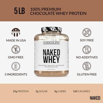 Naked Chocolate Whey Protein Powder for Muscle Recovery and Growth