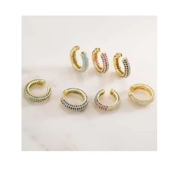 AnnBabic Hypoallergenic Ear Cuffs - Non-Pierced CZ Earrings