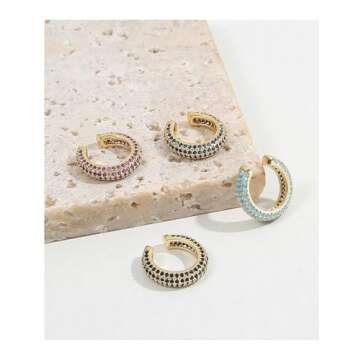 AnnBabic Hypoallergenic Ear Cuffs - Non-Pierced CZ Earrings