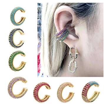 AnnBabic Hypoallergenic Ear Cuffs - Non-Pierced CZ Earrings