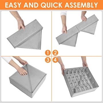 6 Pack Drawer Organizers for Socks and Underwear