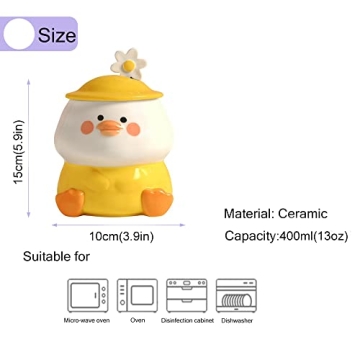 Funny 3D Duck Mug with Hat Lid for Coffee Lovers