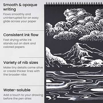 ARTEZA 12 Pack White Gel Pens - Perfect for Artists