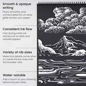 ARTEZA 12 Pack White Gel Pens - Perfect for Artists