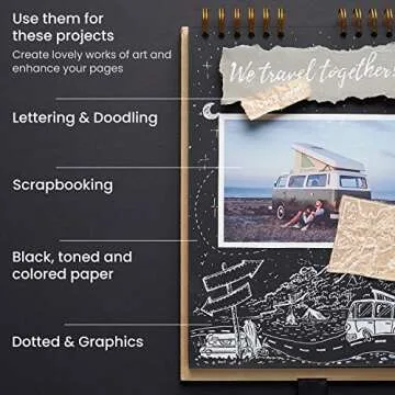 ARTEZA 12 Pack White Gel Pens - Perfect for Artists