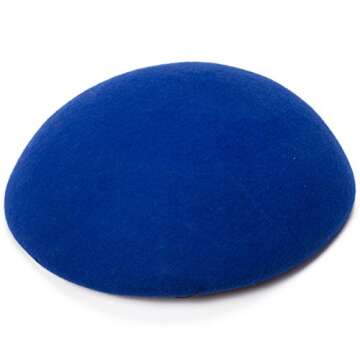 Cute Wool Felt Pillbox Hat Millinery Teardrop Fascinator Base Craft Supply (Royal Blue)