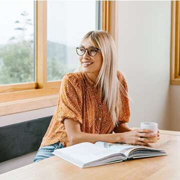 Peepers by PeeperSpecs Women's Bengal Cat-Eye Blue Light Blocking Reading Glasses, Tortoise, 54.9 + 1