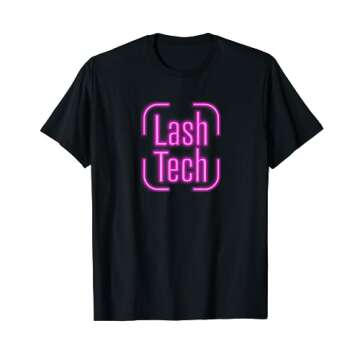 Chic Lash Technician Artwork Tee | Stylish Cosmetologist T-Shirt for Women