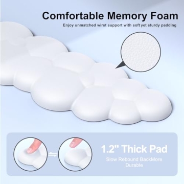 MOKURU Cloud Mouse Pad & Wrist Rest for Comfort