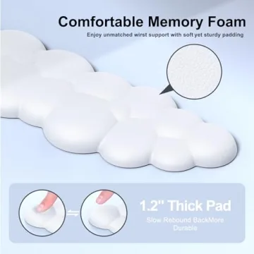 MOKURU Cloud Mouse Pad & Wrist Rest for Comfort