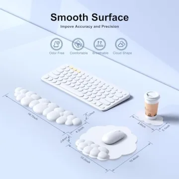 MOKURU Cloud Mouse Pad & Wrist Rest for Comfort