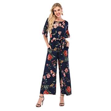 Elegant Floral Off Shoulder Jumpsuit for Women