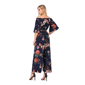 Elegant Floral Off Shoulder Jumpsuit for Women