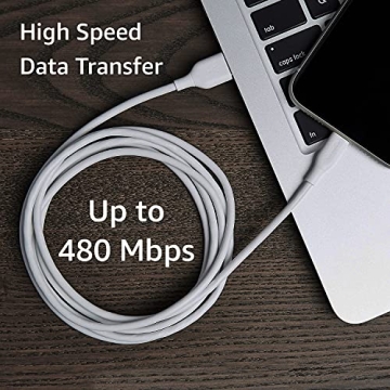 Amazon Basics 2-Pack Fast Charging USB-A to Lightning ABS Durable Charger Cable, MFi Certified for Apple iPhone Charging, iPhone 14 13 12 11 X Xs Pro, Pro Max, Plus, iPad, 6 Foot Length, White