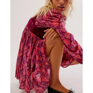 Trendy Women Y2K Floral Mini Dress - Elegant Long Sleeve Style