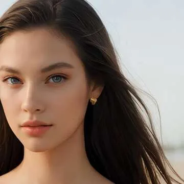 shinelab Golden Plated Knot Link Earrings for Women, Chunky Golden Geometric Drop Dangle Earrings Trendy Jewelry