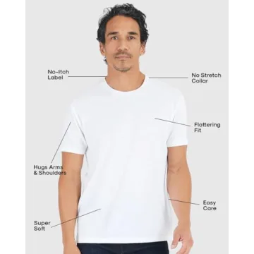True Classic Men's Premium White Crew Neck Tee - Small