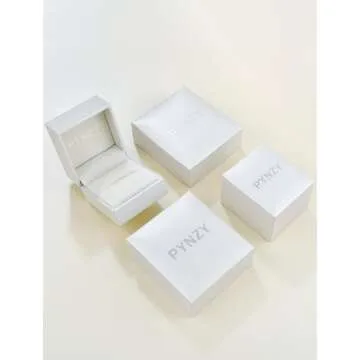 PYNZY Pearl Ring Gold Plated Stackable Jewelry for Women