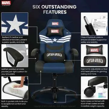 Marvel Avengers Captain America Gaming Chair 2023