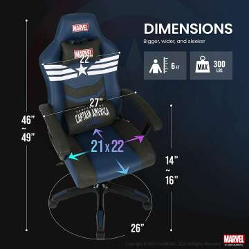 Marvel Avengers Captain America Gaming Chair 2023