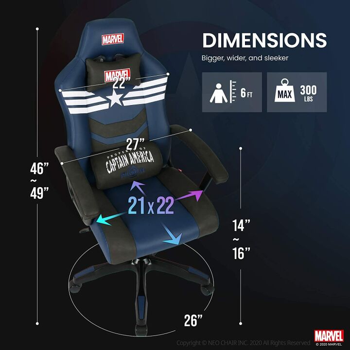 Marvel Avengers Captain America Gaming Chair 2023
