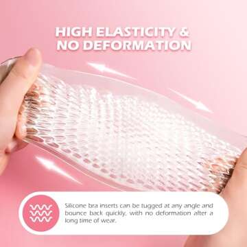 Yofidra Silicone Bra Inserts and Breast Enhancers, Add 2 Cups, Breathable, Reusable,1 Pair