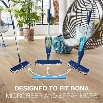 Bona Microfiber Mop Pads - 3 Pack for Fast Cleaning