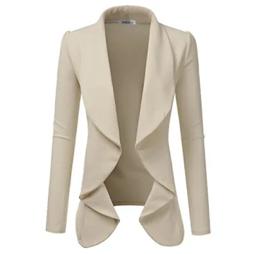 Buy DOUBLJU Women's Classic Draped Blazer in Plus Size