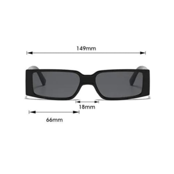 DUPER Rectangle Sunglasses: Stylish Green Shades for Women