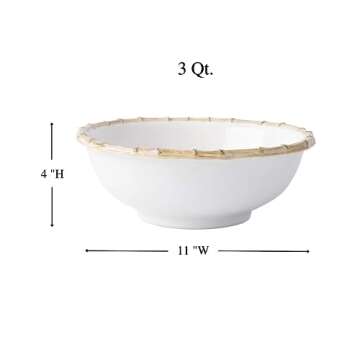 Juliska Bamboo 11" Serving Bowl - Natural - Handmade Elegance