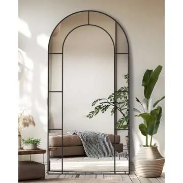 Antok Full Length Floor Mirror - Arched Decorative Design