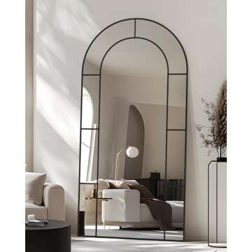 Antok Full Length Floor Mirror - Arched Decorative Design