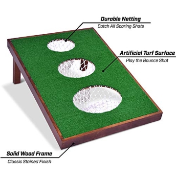 GoSports BattleChip VERSUS Golf Game - Includes Two 3 ft x 2 ft Targets, 16 Foam Balls, 2 Hitting Mats, Scorecard and Carrying Case