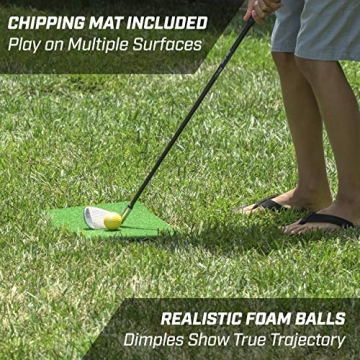 GoSports BattleChip VERSUS Golf Game - Includes Two 3 ft x 2 ft Targets, 16 Foam Balls, 2 Hitting Mats, Scorecard and Carrying Case