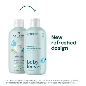 ATTITUDE Baby Bubble Body Wash, EWG Verified, 16 Fl Oz