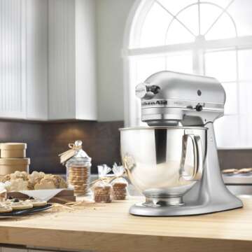 KitchenAid Artisan Series 5-Quart Stand Mixer, Silver Metallic [Discontinued]